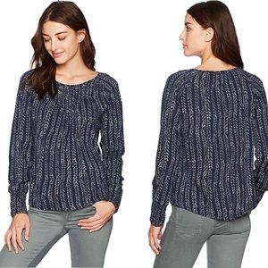 Chevron Print Smocked Top